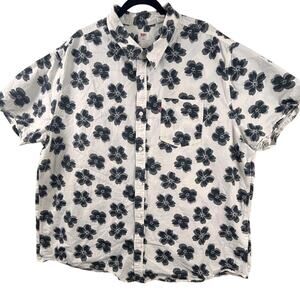 Levi’s Floral Button Up Shirt 4XLT Hemp Blend Short Sleeve Pocket